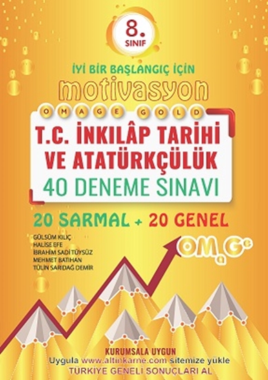 8. Sınıf Omage Gold Motivasyon T.c. İnkılap Tarihi Ve Atatürkçülük 40 Deneme Sınavı (20 Sarmal + 20 Genel)
