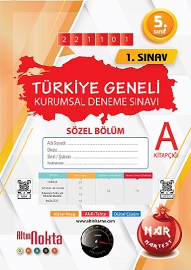 Nartest 5. Sınıf 1. Kurumsal Deneme Kasım A Söz Kod 221101