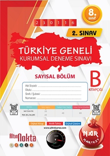 Nartest 8. Sınıf 2. Kurumsal Deneme Ocak B Say Kod 230116