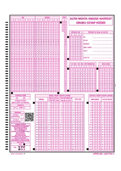 Optik Form 7108 4 Şık 20 Soru Lgs