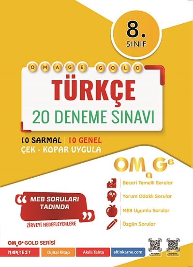 8. Sınıf Omage Gold Türkçe 20 Deneme Sınavı (kampanyalı)