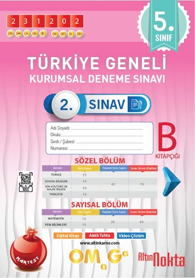 Omage 5. Sınıf 2. Kurumsal Deneme Aralık B Söz-say Kod 231202