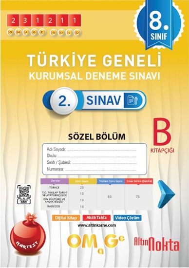 Omage 8. Sınıf 2. Kurumsal Deneme Aralık B Söz Kod 231211