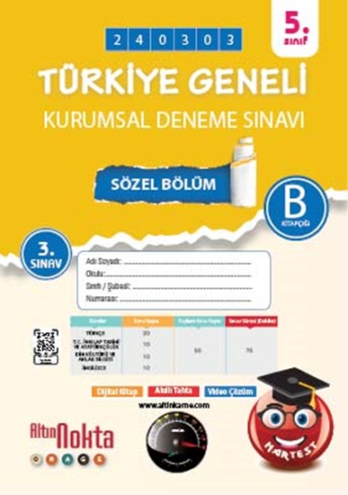 Nartest 5. Sınıf 3. Kurumsal Deneme Mart B Söz Kod 240303