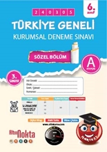 Nartest 6. Sınıf 3. Kurumsal Deneme Mart A Söz Kod 240305