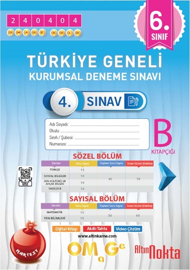 Omage 6. Sınıf 4. Kurumsal Deneme Nisan B Söz-say Kod 240404