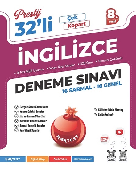 8. Sınıf Prestij İngilizce 32'li Deneme Sınavı