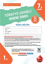7. Sınıf Türkiye Geneli Ds Kasım B Söz Kod 251111