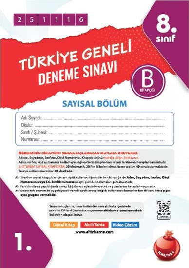 8. Sınıf Türkiye Geneli Ds Kasım B Say Kod 251116