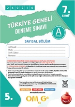 7. Sınıf Türkiye Geneli Ds Şubat A Say Kod 260210
