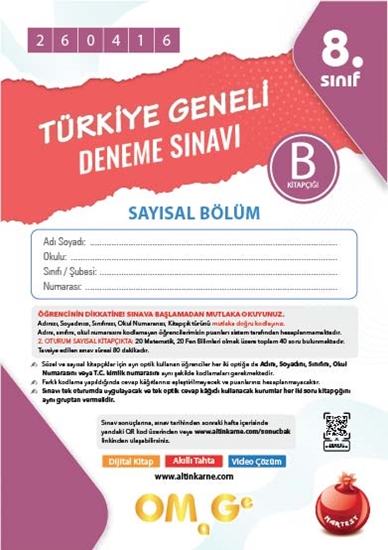 8. Sınıf Türkiye Geneli Ds Nisan B Say Kod 260416