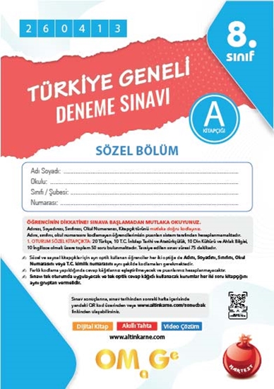 8. Sınıf Türkiye Geneli Ds Nisan A Söz Kod 260413
