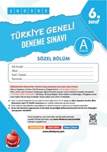 Nartest 6. Sınıf 8. Türkiye Geneli Ds Mayıs A Söz Kod 260505