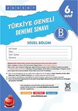 Nartest 6. Sınıf 8. Türkiye Geneli Ds Mayıs B Söz Kod 260507